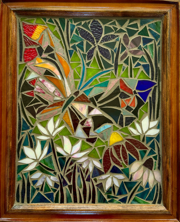 Butterfly Garden Mosaic Window