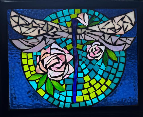 Dragonfly Mosaic Window