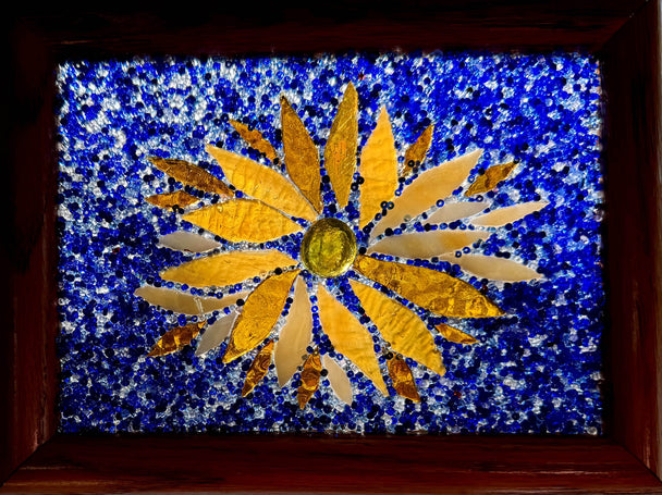 Flower Bloom Mosaic Window