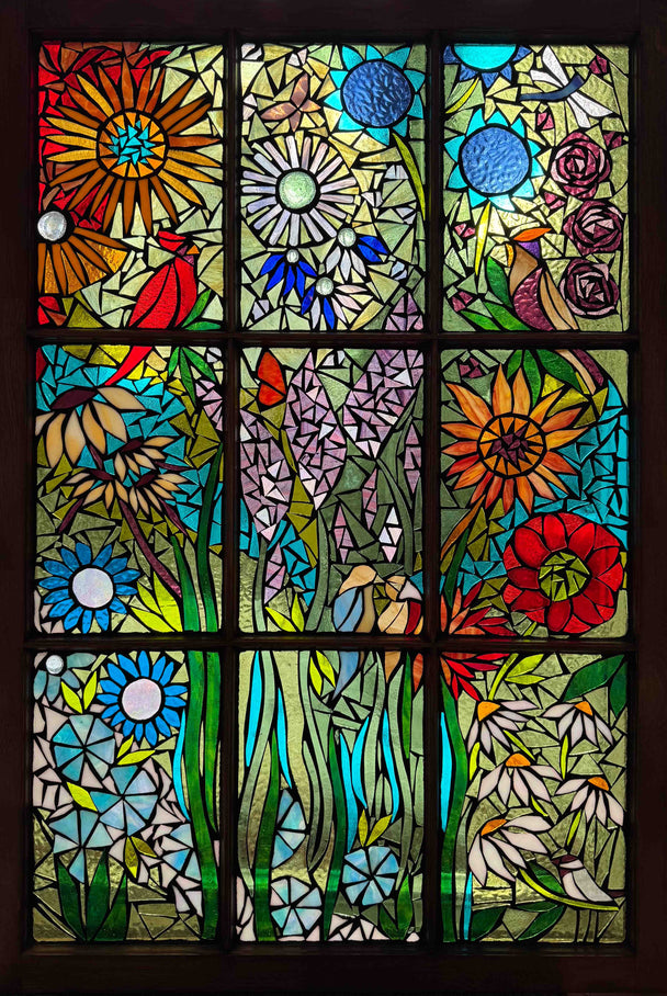 Glorious Garden Mosaic Window