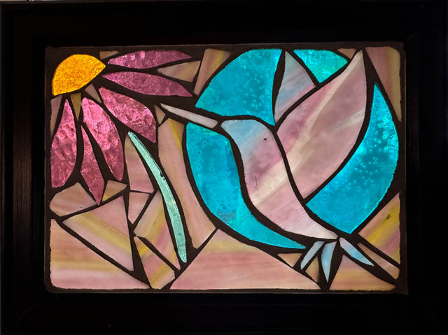 Hummingbird Mosaic Window