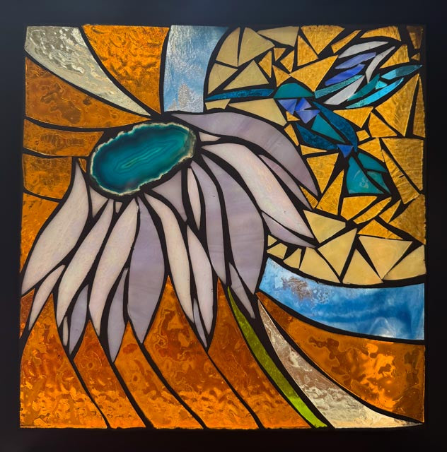 Hummingbird Mosaic Window