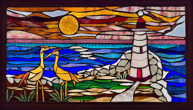 Lighthouse Mosaic Window