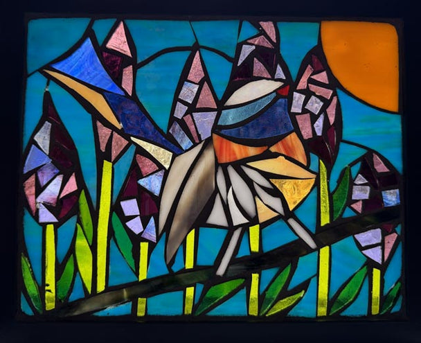 Little Bird Mosaic Window