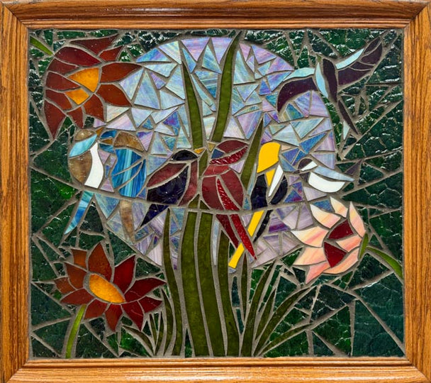 Love Birds Mosaic Window