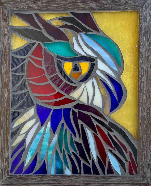 Owl Mosaic Window