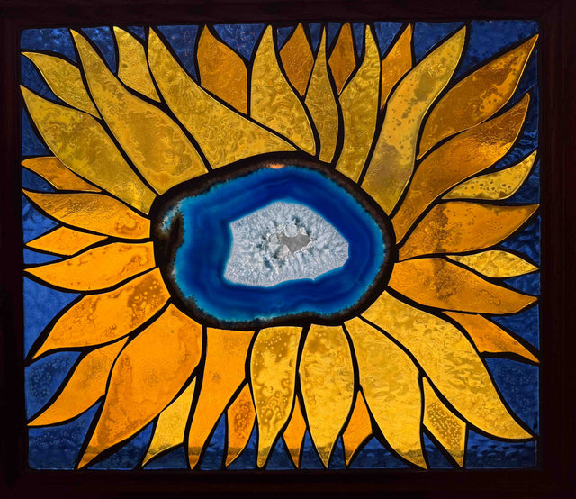 Sunflower Mosaic Window