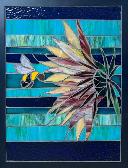 Sweet Bee Mosaic Window