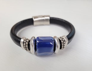 Midnight Blue Leather Bracelet