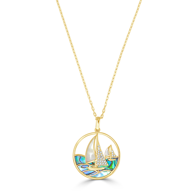 Lake Michigan Boating Necklace