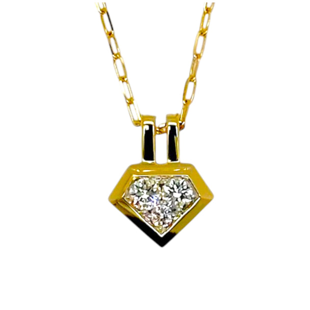 Jolie Diamond Shield Shaped Pendant Necklace