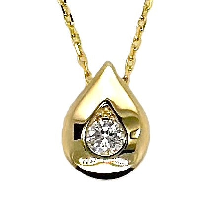 Jolie Diamond Pear Shaped Pendant Necklace