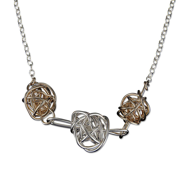 Trio Tangled Web Necklace