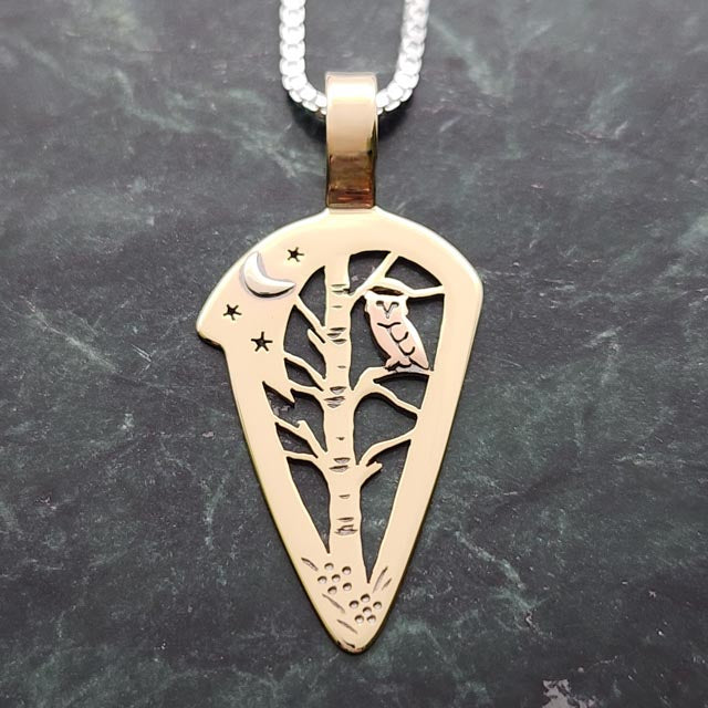 Owl in the Moonlight Necklace