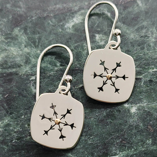 Single Snowflake Earrings