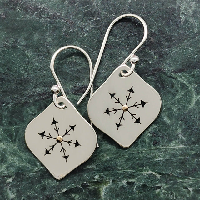 Single Snowflake Earrings