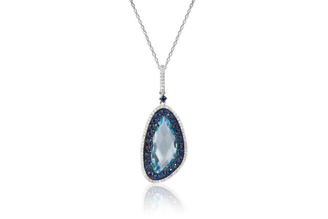Sapphire and Blue Topaz Necklace