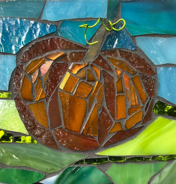 Pumpkin I Mosaic Wall Hanging