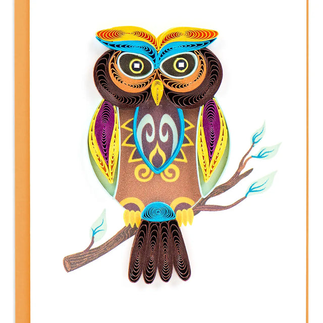 Quilled Decorative Owl Gift Enclosure Card