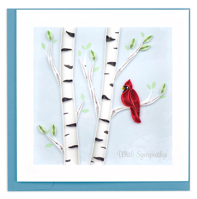 Quilled Cardinal Sympathy Card