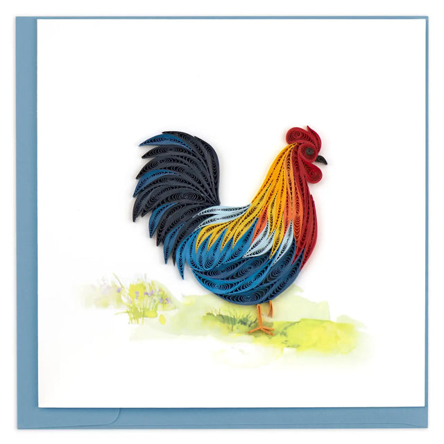 Quilled Rooster Greeting Card