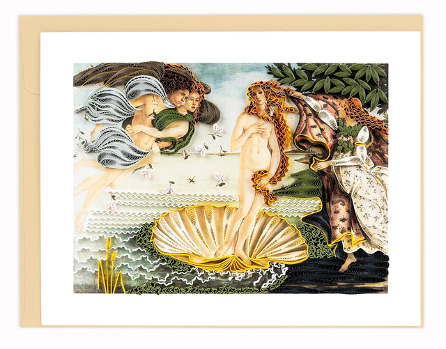 Quilled "The Birth of Venus" by Botticelli Greeting Card