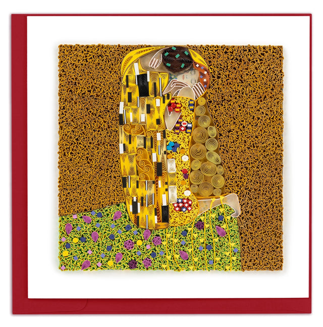 Quilled "The Kiss" by Klimt Greeting Card