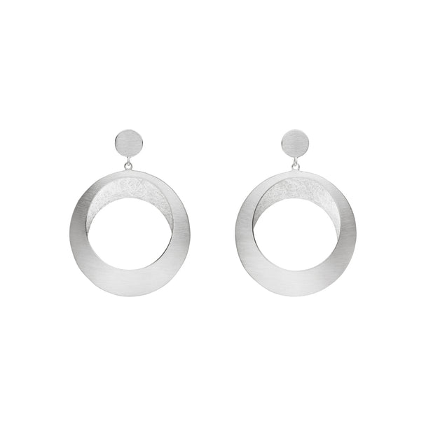 Open Circle Drop Earrings