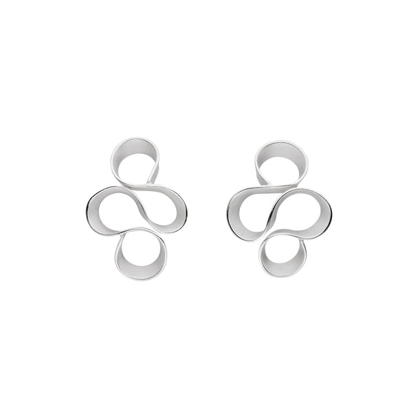 Folded Ribbon Earrings