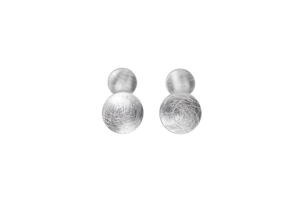Textured Stacked Circle Earrings