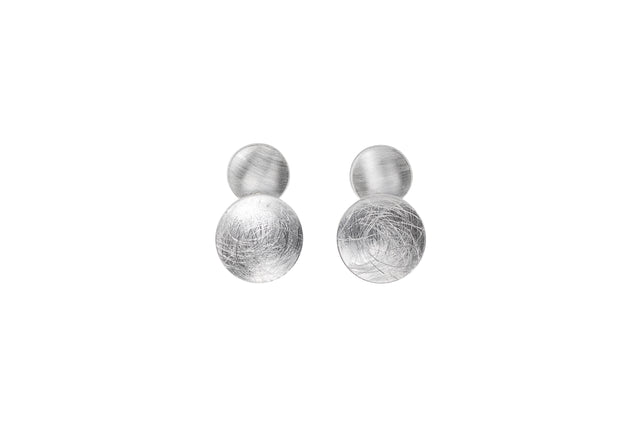 Textured Stacked Circle Earrings