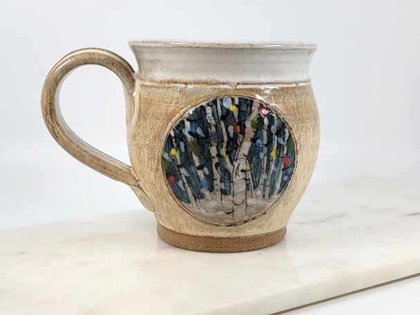 Circle Christmas Night Birch Mug