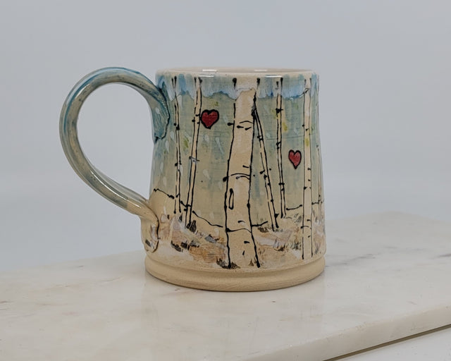 Heart Winter Birch Mug