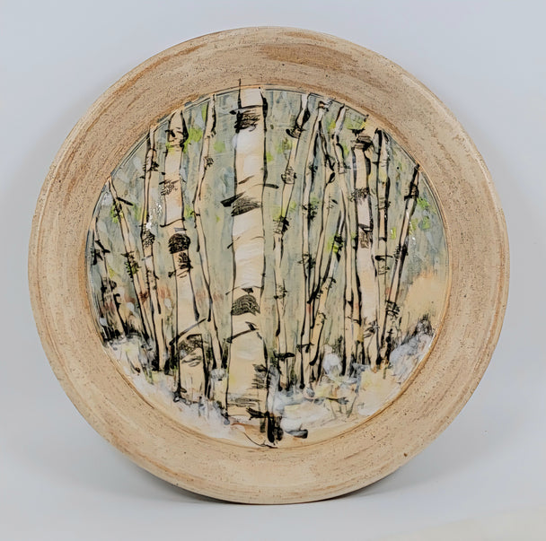 7" Winter Birch Plate