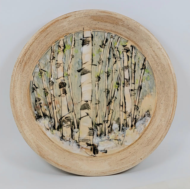 7" Winter Birch Plate
