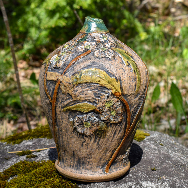Carved Blossom Bottle