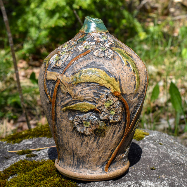 Carved Blossom Bottle