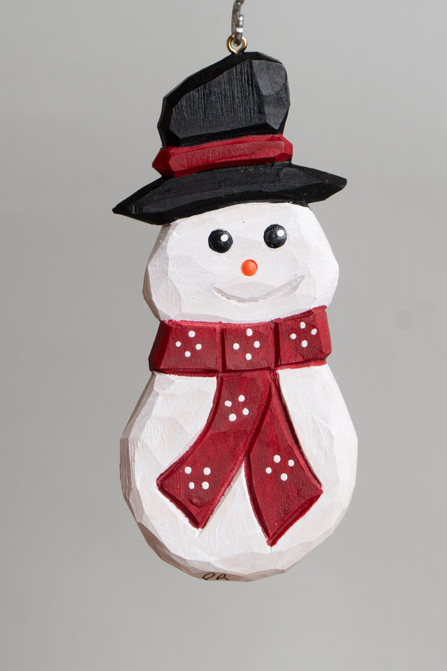 Flat Plane Snowman Ornament