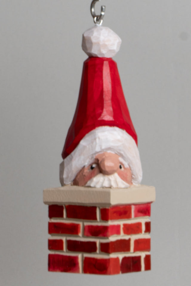 Chimney Santa Ornament