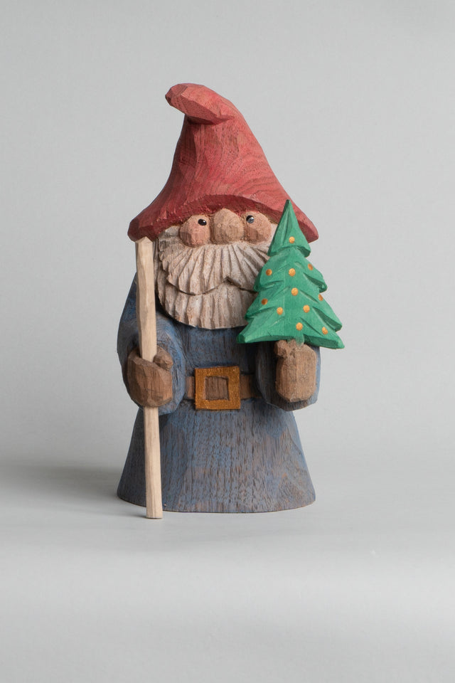 Butternut Gnome with Staff and Tree