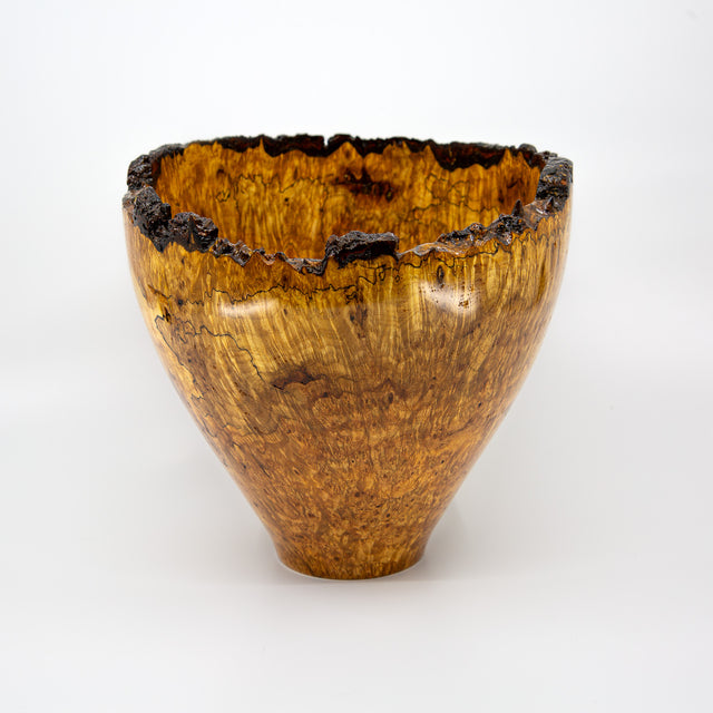 Live Edge Silver Maple Burl Vase