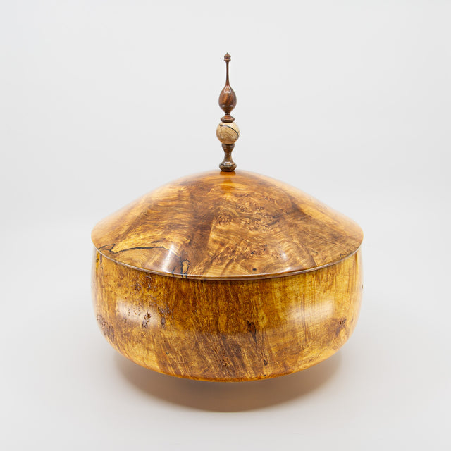 Silver Maple Burl Bowl with Lid