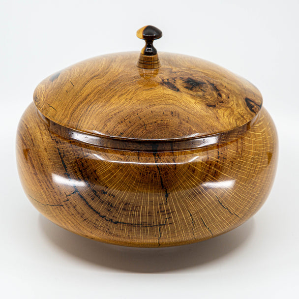 Burr Oak Bowl with Lid