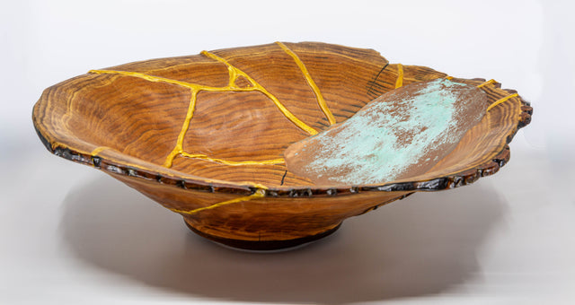 Honey Locust Kintsugi Plate
