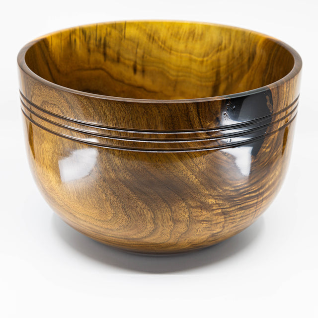 Walnut Bowl with Galena Inlay