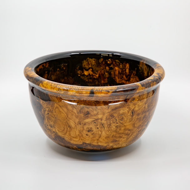Bur Oak Burl with Red Stone Inlay