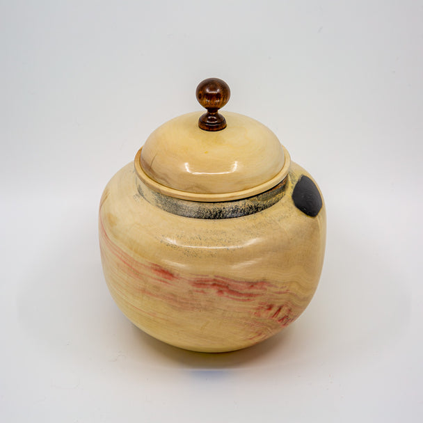Boxelder Burl Vase with Black Epoxy