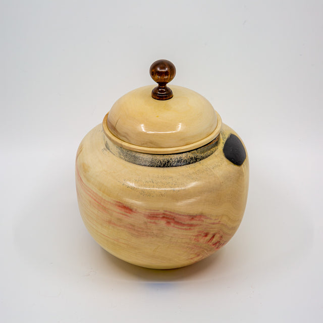 Boxelder Burl Vase with Black Epoxy