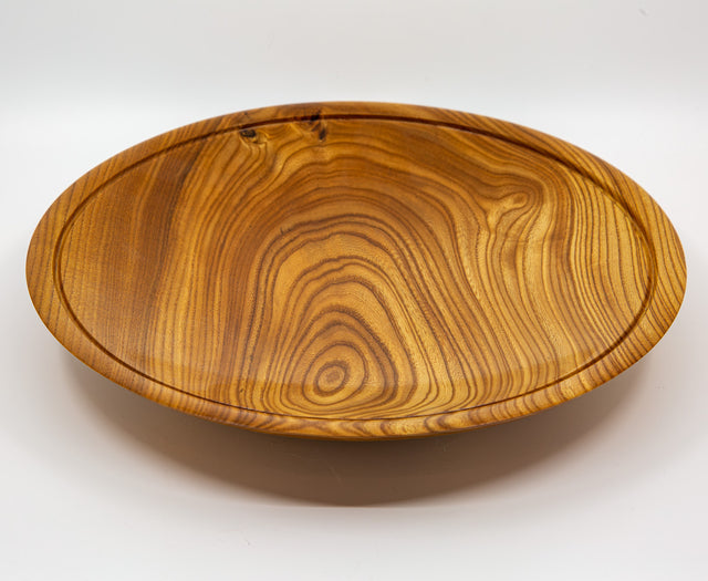 Red Elm Platter with Turquoise Inlay