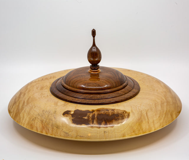 Norway Maple Vessel with Walnut Accents